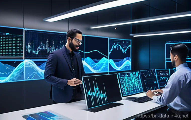 데이터사이언스와 블록체인 - **Prompt for Data Science - The "Skeleton of Knowledge":**
    "A vibrant, dynamic illustration depi...