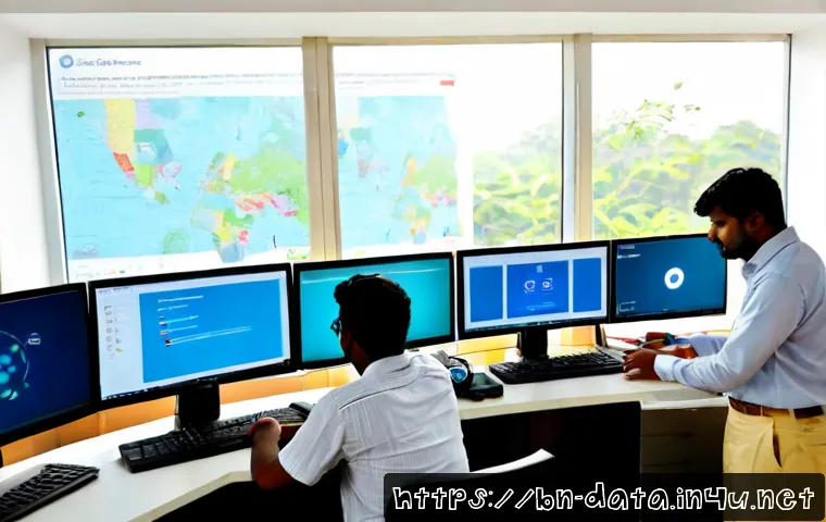 데이터사이언스와 소셜 미디어 분석 - Photorealistic data scientist in a modern Dhaka office analyzing social media trends on multiple cle...